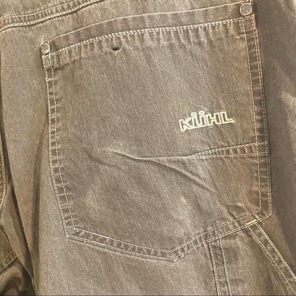 KUHL 38 x 32 Revolvr Vintage Patina Dye Cargo Style Pockets Comfort Knee Pants - Picture 5 of 16